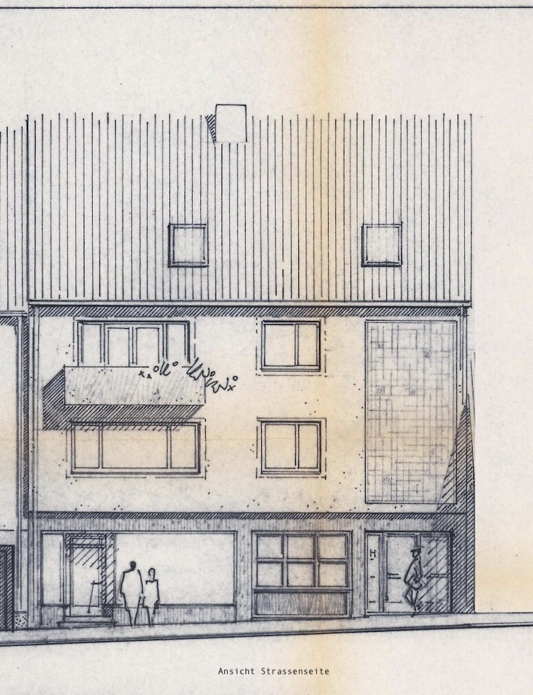 Ansicht Strassenseite (original Plan)