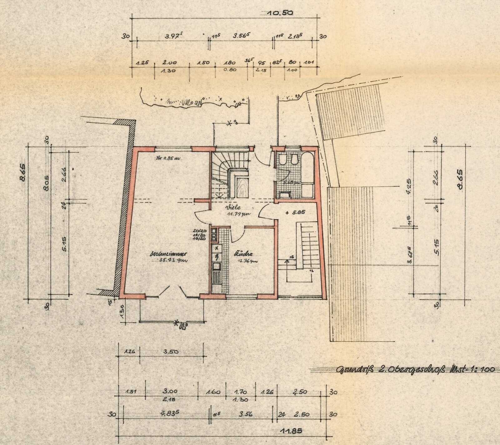 Grundriss - .2.  OG (original Plan)