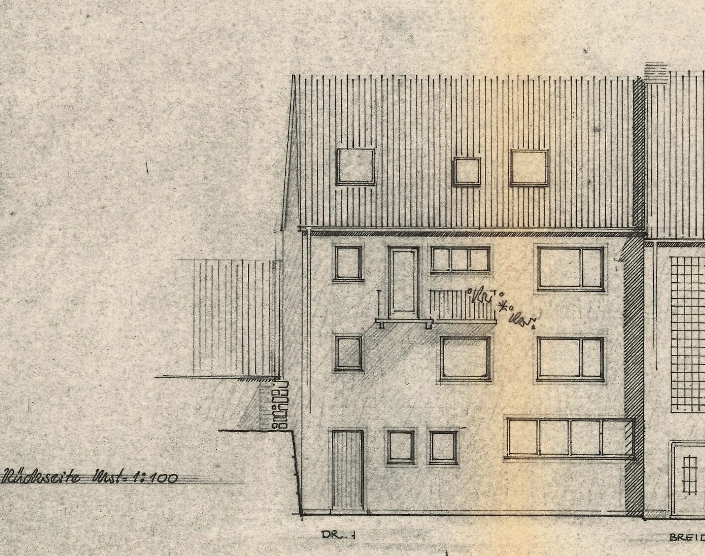 Ansicht Rückseite (original Plan)