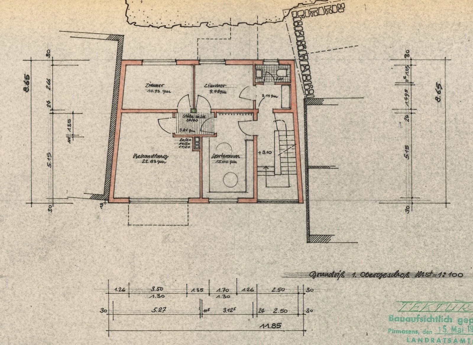 Grundriss - . 1. OG (original Plan)